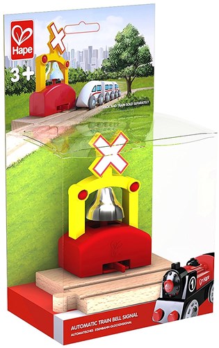 Hape cloche de train automatique accessoire jouet en bois-2