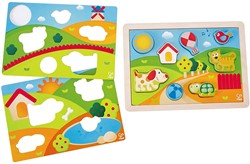 Hape Pepe & Friends 3-1 puzzel
