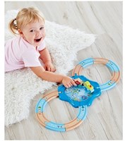 Hape train en bois océan - monde sous-marin - jouet durable-3