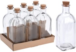 Excellent Houseware bouteille en verre avec bouchon - transparent - 500 ml - bouteille de conservation