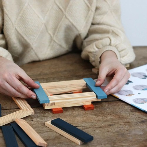 Kapla coffret de construction blocs bois chouette 120 planchettes jouet créatif