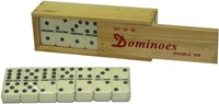 Twisk domino spel groot in houten kist - klassiek denkspel