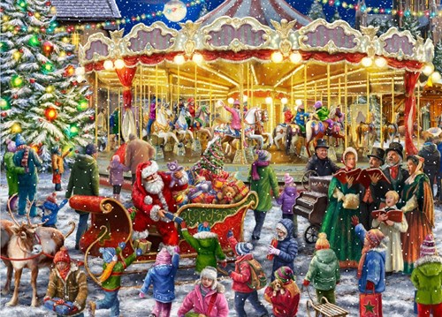 Tucker's Fun Factory puzzle de Noël puzzle Cheerful Christmas Carousel 1000 pièces