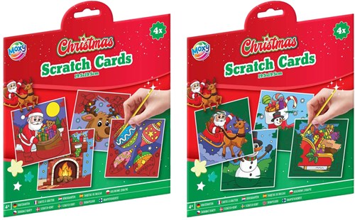 Creative Craft Group cartes à gratter de Noël - set de 4 - loisirs créatifs