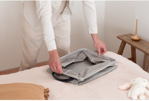 Brabantia wasmand opvouwbaar grijs 35L - duurzame wasmand stof-2