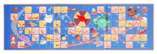 Jeu de société magnétique SCRATCH To Go - Serpents et échelles - Espace