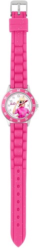 Accutime Barbie kinderhorloge leren klokkijken roze analoog horloge-3