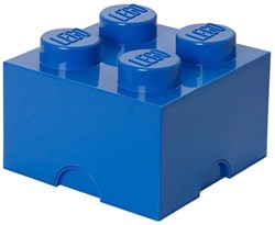 LEGO Opbergbox Brick 4 Blauw - Stapelbare Speelgoeddoos