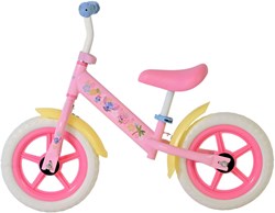 Stitch loopfiets metaal roze geel Disney peuterfiets