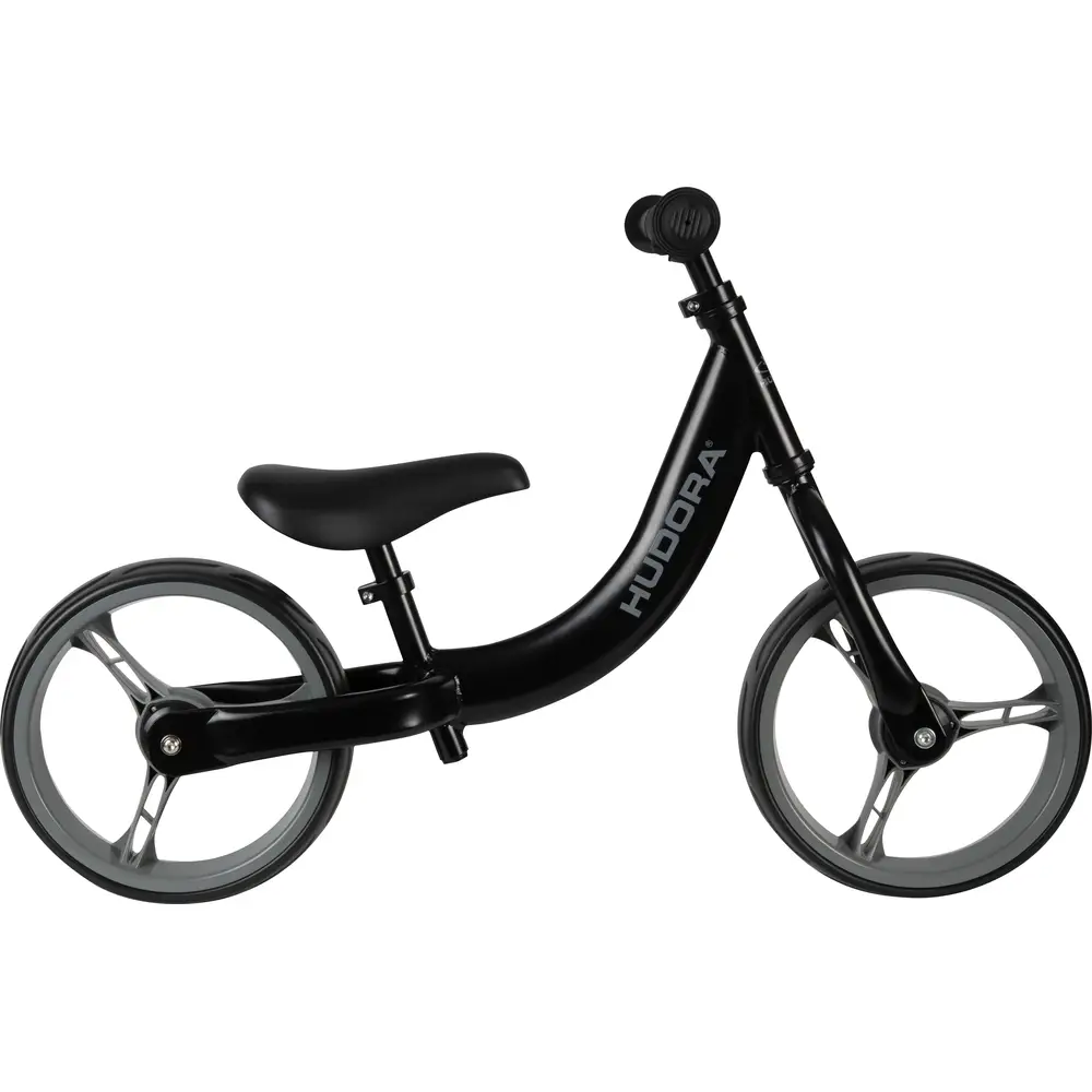 Hudora loopfiets Classic zwart - Kinderfiets met verstelbaar stuur