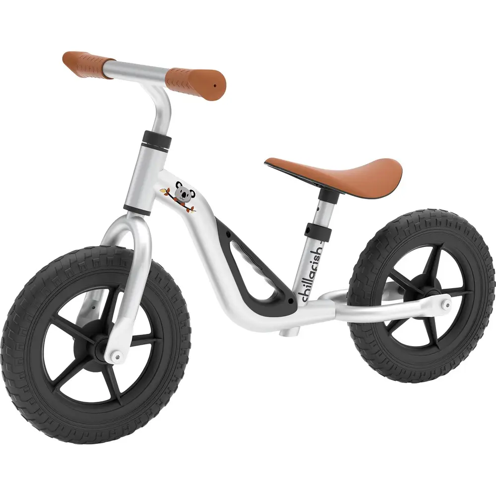 Vedes loopfiets zilver lichtgewicht 10 inch met verstelbaar handvat