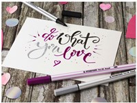 Stabilo brushpen feutre premium bleu foncé pour dessin créatif-3