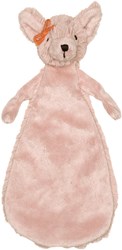 Happy Horse hond knuffeldoek Dana roze 26 cm baby cadeau