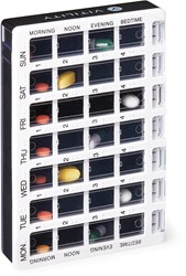 Vitility medicijncassette week pillendoosje zwart - handige medicijndoos