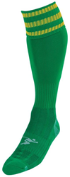 Precision chaussettes de football 3 Stripe Pro adulte vert-or taille 40-44