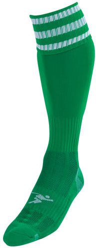 Precision chaussettes de football 3 Stripe Pro adulte vert/blanc - chaussettes sport