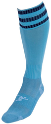 Precision chaussettes de football junior 3 bandes pro bleu marine sport