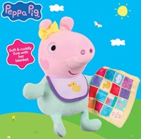 Chillfactor Peppa Pig knuffel Evie met deken - pluche speelgoed-2
