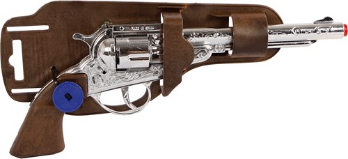 Klappertjespistool 8 Schots speelgoed cowboy revolver met metaal