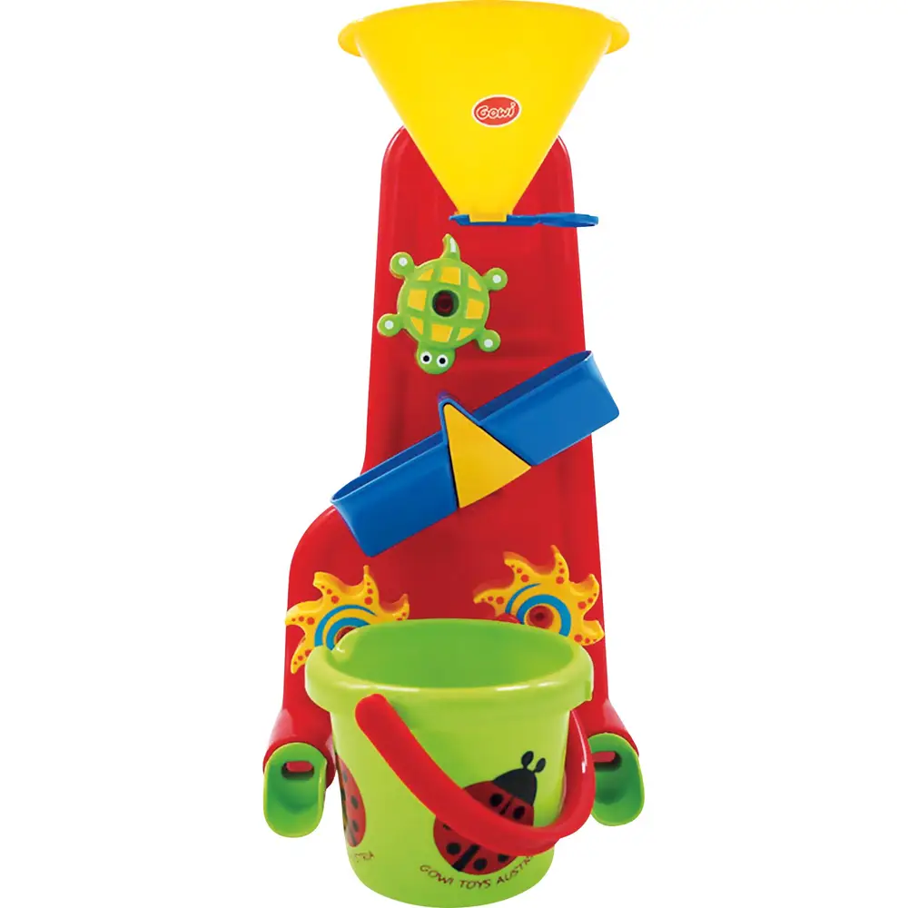Gowi waterspeelgoed jubileum set zand- en watermolen met emmer 14cm