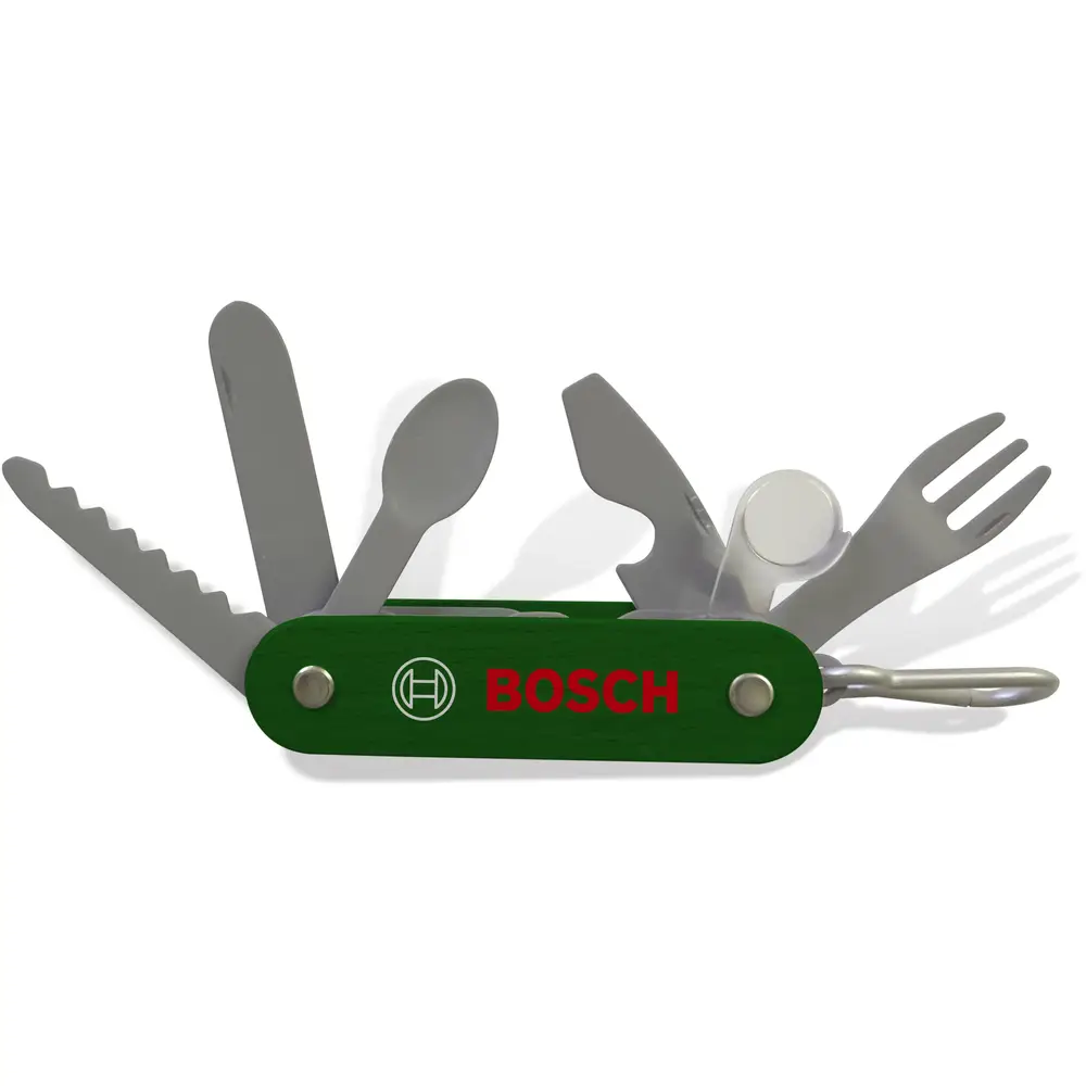 Klein Bosch multitool speelgoed zakmes voor kinderen hout kunststof