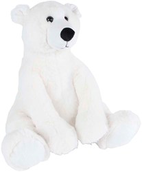 Ours polaire en peluche assis 33cm - jouet doux à câliner