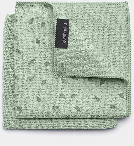 Brabantia microvezeldoekjes jade green schoonmaakdoekjes set van 2-2