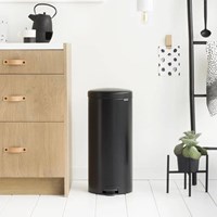 Brabantia poubelle à pédale 30L noir mat - poubelle de cuisine-2