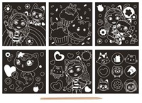 Creative Craft Group Gabby's Poppenhuis scratch kaarten set 7-delig-2