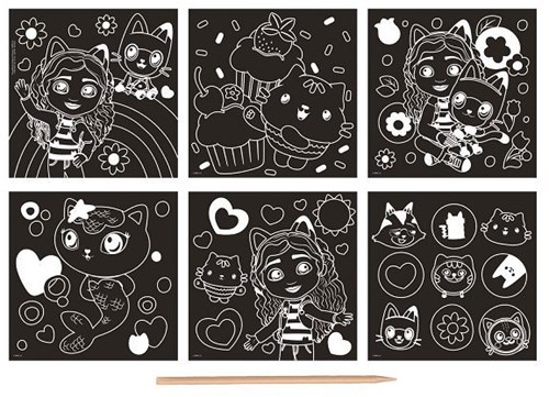 Creative Craft Group Gabby's Maison de Poupée cartes à gratter set 7 pièces-2