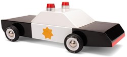 Candylab houten speelgoedauto - Police Cruiser politieauto zwart wit
