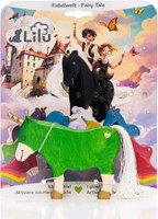 Lilu licorne jouet en bois poney vert FSC peint à la main 12,5cm-2