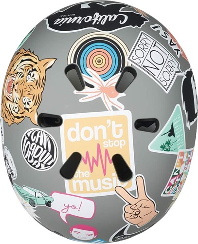 Micro casque vélo ABS Deluxe Sticker L avec LED et fermeture magnétique-3