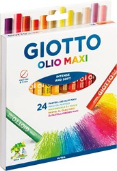 Giotto Set de Pastels à l'Huile - 24 couleurs pour enfants et adultes