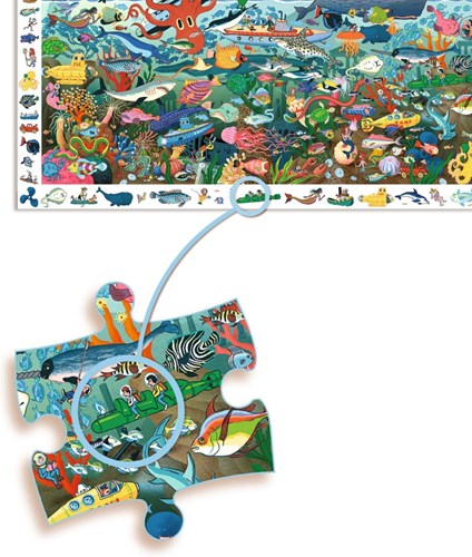 Djeco puzzle - puzzle d'observation Les secrets de la mer 200 pièces FSC-3