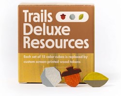Asmodee deluxe houten spelaccessoire voor Trails bordspel - 45 stuks