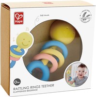Hape baby rammelaar met bijtringen - sensorisch speelgoed voor baby's-3