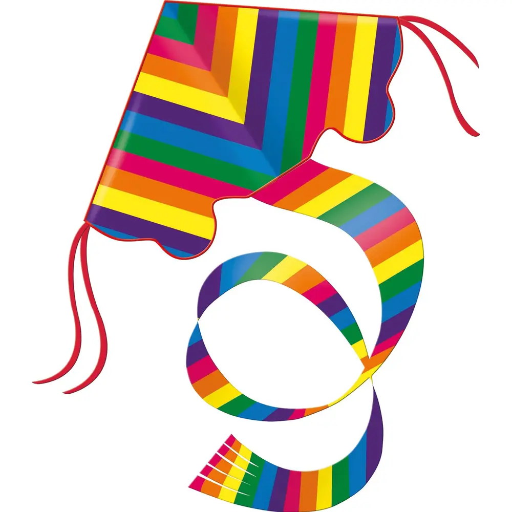 Günther cerf-volant Rainbow monofil coloré pour enfants 97x58cm
