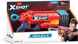 Zuru speelgoed X-Shot Reflex 6 Blaster met 12 darts oranje