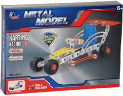Lobbes jouet de construction voiture de course métal coffret 109 pièces