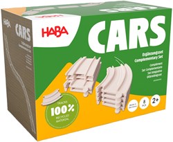Haba Cars - Uitbreidingsset houten speelgoed racebaan 8-delig