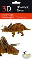 Fridolin modèle dinosaure 3D en papier Triceratops kit créatif-2