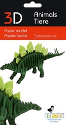 Fridolin modèle dinosaure en papier 3D - kit créatif Stegosaurus