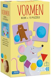Rebo vormen puzzelboek - educatief speelgoed met 10 puzzels