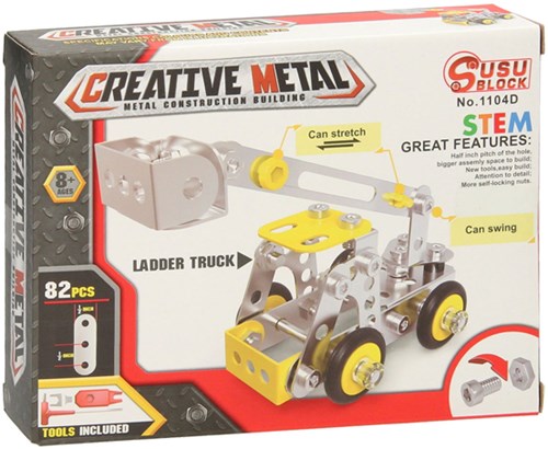 Bouwpakket metalen constructie ladderwagen speelgoed voor kinderen-2