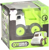 Kiepwagen speelgoed met schroefbare wielen - groen - inclusief schroevendraaiers