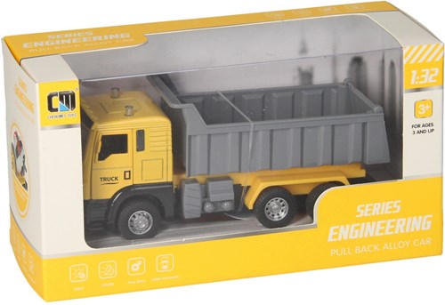 Camion-benne jouet avec lumière et son - fonction pull-back - multicolore