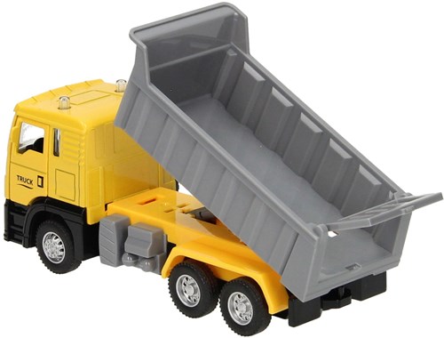 Camion-benne jouet avec lumière et son - fonction pull-back - multicolore-3