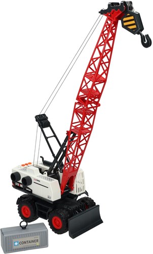 Lobbes camion grue jouet avec lumière et son - véhicule de construction réaliste-2