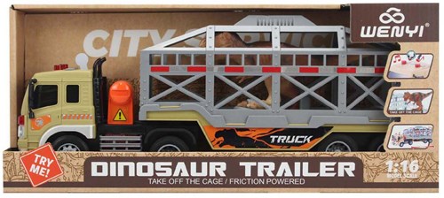 Albatros Hengelsport camion jouet avec dinosaure, lumière et son